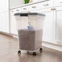 IRIS USA Dog Food Storage Container, Up to 58 lbs, Dark Gray, Made in USA