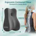 Memory Foam Wedge Pillow Intimacy Couples Pillow, Pregnant Ergonomic Contoured Position Pillow for Sleeping & Reading, Multi-Functional Bed Pillow Back Support Cushion All Grey