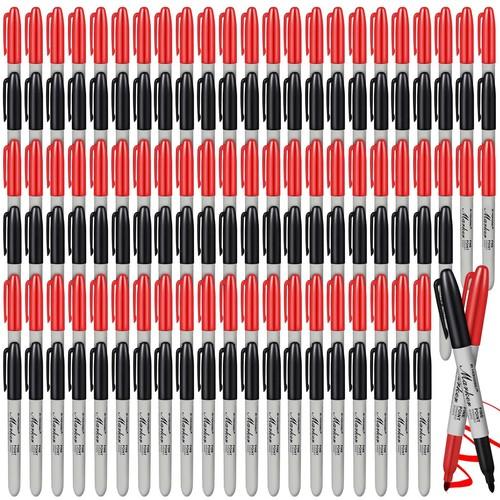 180 pack Permanent markers Black, Red