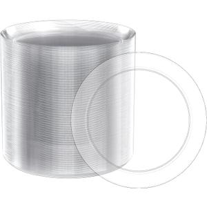FOCUSLINE 100 Count Clear Plastic Plates 7 Inch, Disposable Salad Dessert Plates Heavy Duty- Premium Clear Hard Plastic for Weddings, Parties and Events