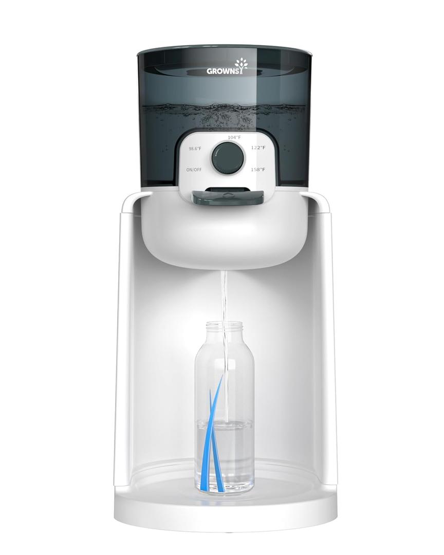 GROWNSY Instant Baby Bottle Warmer, Precise 4 Temperatures Control | Night Light, Midnight Feeding | Warm Water Dispenser for Formula in Seconds | 72H Smart Thermostat, Easy Keep Warm, Green