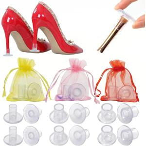 9 Pairs Clear High Heel Protectors Heel Stoppers for Wedding Mates Bridesmaid(Small/Middle/Large)