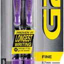 Pilot G2 Retractable Gel Ink Pens-Gel Pen,Retractable/Refillable,Extra Fine Point,2/PK,Purple