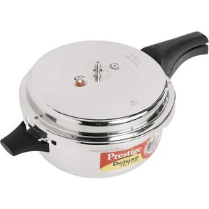 Prestige Deluxe Stainless Steel Deep Pressure Pan 5 liters (5.3 Quarts)