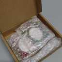 Kathfly 3 Pcs Christmas Picture Frame Ornaments, Christmas Metal Photo Frame Xmas Tree Hanging Decoration Silver Red Green Glitter for Pet Home Family Party Gift