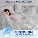 Elegear Silver Infused Cooling Bed Sheets Queen, Arc-Chill 3.0 Cool Tech, Silver-Ion Freshness, Cooling Sheet Set for Hot Sleepers & Night Sweats, Breathable Soft & Dry, Deep Pocket 18", 4PCS