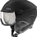 uvex Instinct Visor - Adjustable ski & Snowboard Helmet with Integrated Visor for Women & Men (MEDIUM (22 - 22 5/6 in), black matte)