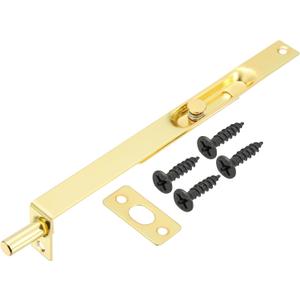 PATIKIL Flush Bolt 8" x 0.71", Stainless Steel French Door Lock Concealed Slide Double Door Latch for Wood Composite Double Door, Gold Tone