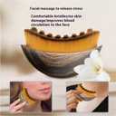 Lymphatic Contour Face Brush, Manual Lymphatic Drainage Massager, Soft Durable Hypoallergenic Facial Tool for Sculpting, Lifting, Anti-Puffiness, with 2 Golden Butterfly Clips