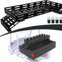 TOPOWN UTV Overbed Cargo Rack with Fully Adjustable Mounting Brackets Accommodate Bed Rail Widths from 39.7”-56.3”(Inside Width), Heavy Duty Cargo Rack for UTV Bed, Strong Load Capacity