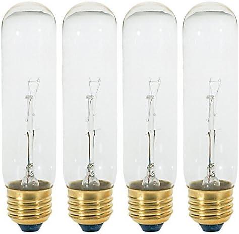 KOR 40T10/120V -Tubular - 120V - Medium (E26) Base - Incandescent Light Bulb (Clear, 40 WATT-4 Pack)
