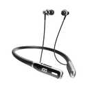NEOQOQO Wireless Neckband Earbuds, Neckband Bluetooth Headphones with Built-in Microphone, Bluetooth Headset Magnetic Earphones, Deep Bass, Ultra-Lightweight, Bluetooth 5.4, 80H Playtime, Black