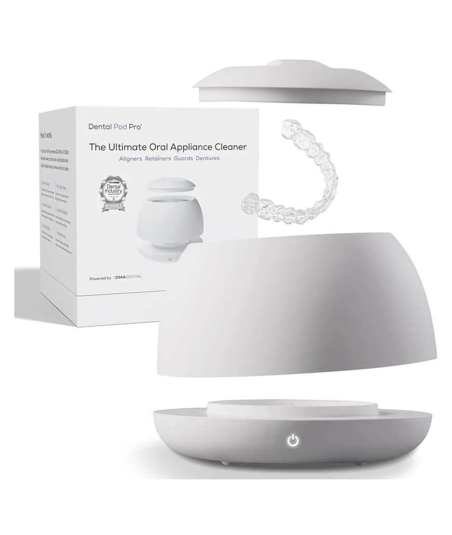 Zima Dental Pod PRO: New Ultrasonic Retainer Cleaner Machine. Market-Leading, Best Aligner Cleaner, Nightguard Cleaner, Mouthguard Cleaner, Denture Cleaner, Ultrasonic Cleaner for Oral Dental Care