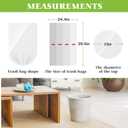 10 Gallon 40 Counts Medium Trash Bags Tall Kitchen Garbage Bags by Teivio, 9 Gallon 10 Gallon 11 Gallon,Bathroom Trash Can Bin Liners, Intended for Home,Plastic Bags for office kitchen, Clear