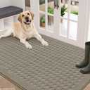 BEQHAUSE Dirt Trapper Door Mats 36"x60", Non Slip Washable, Beige