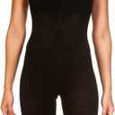 ARENA Powerskin Carbon Air2 Kneeskin Open Back Women's Racing Swimsuit Small Logo Full Body Short Leg One Piece Athletic Tech Suit, Black/ Black/ Gold, US Size 24
