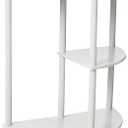 Frenchi Home Furnishing Half Moon Console Table, White, 14.38 in x 26.6 in x 6.5 in