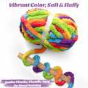 Sekafris Chunky Jumbo Chenille Yarn White-Grey 10 Pack