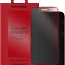 BodyGuardz Red Light Converter Privacy Screen Protector  Passive Red Light Therapy for Face - Promotes Better Sleep, Healthier Skin, Reduced Eye Strain - Privacy Glass, Easy Install (iPhone 17 Pro / 16 Pro)