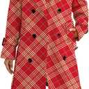 Joe Wenko Women's Waterproof Trench Coat Double Breasted Lapel Rain Coats for Women With Beltm Large, Red Yellow