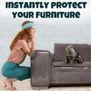 Anti Cat Scratch Furniture Protector, 10-Pack Couch Protector from Cat Claws - Heavy-Duty, Easy-to-Apply Scratching Deterrent and Shield for Sofa Corners, Walls, Doors- with 50 Twist Pins