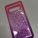 Compatible with Galaxy S10 Case, Bling Glitter Liquid Clear Case Floating Quicksand Shockproof Protective Sparkle Silicone Soft TPU Case for Samsung Galaxy S10. YBL Love Rose Gold