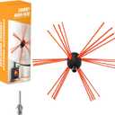 Sealegend 1 Piece Chimney Sweep Brush Replacement, Chimney Cleaning Kit Accessories with Adapter for Electric Drill, Durable Nylon Brush for Fireplace Flue