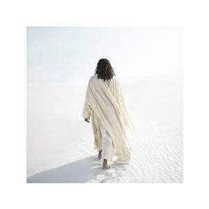 Jesus Walking in the Desert Art Print - Modern Religious Posters Prints, Canvas Wall Art Framed Christian Spiritual Wall Decor Pictures for Church Room Living Room, Bedroom Home Decor 12x16inch