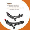 Front Lower Control Arm Assembly Kit (2PCS) Replacement for Hyundai Santa Fe Sport 2013-2018 & Kia Sorento 2014-2015, Left & Right Suspension Arms w/Ball Joint & Bushing