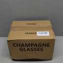 FAWLES Stemless Champagne Flutes Set of 12, Crystal Glass, 8 oz Champagne Glasses, Prosecco Mimosa Glasses Set