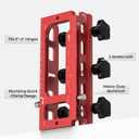 Door Hinge Jig, Aluminum Alloy Door Hinge Router Template, Adjustable Door Mortiser Fits Door Hinges from 2.5" to 5" Length, 1/4" Radius, 5/8" Radius and Types of Square