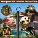 AILBTON 10Ft String Light Poles 4 Pack, Light Poles for Outside Lights, Outdoor with Fence Brackets Hanging Lights, Metal Stand Deck Patio Backyard