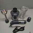 Mueller Multistick 5-in-1 Immersion Blender Handheld,12 Speed Hand Mixer-Turbo Boost,Heaviest Duty Copper Motor,Titanium reinforced Blades Hand Blender,Milk Frother Wand,Whisk,Beaker,Chopper,Grey (Gray)