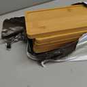 yarlung 10 Pack Small Bamboo Saucers, 7 Inch Plant Saucers Rectangular Flower Pot Drainage Trays for Succulent, Cactus, Small Indoor Plants