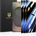 UNBREAKcable Privacy Screen Protector, Shatterproof 9H Tempered Glass for Samsung S25 Ultra [True 28 Anti-Spy] [Easy Installation] [Fingerprint & Face ID Unlock] for Public Transport & Office-3 Pack