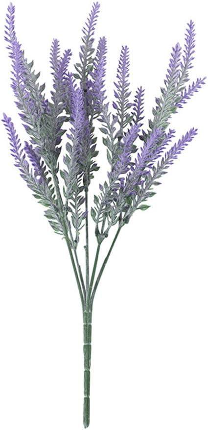 BARMI Artificial Flowers, 1Pc Artificial Flower Lavender Plants Outdoor Wedding Garden Home DIY Decoration Purple