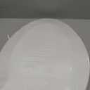 Angol Shiold Elongated Toilet Seat - Slow Close Hinges, Ergonomic Design with Grip-Tight Bumpers, Safe Easy-Clean PP Material (White, 18.5" Elongated)