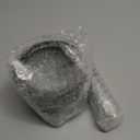 2 pcs Granite Mortar and Pestle Set, Miniature Grinder for Herbs, Asian Spices and Seeds for Thai, Chinese, Indian Cuisine Chefs and Home Cooks  (Grey 2 in and Grey 3 in.) (2 pcs Cup 2 oz. & 1 oz.)