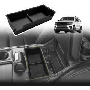Muslogy Center Console Organizer Compatible with 2026 2025 Ford Expedition Accessories Custom Fit Storage Box ABS Material Insert (Fit with OEM Tray)