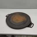 Chef Pomodoro Cast Iron Pizza Pan, Pre-Seasoned Dosa Pan with Handles, Flat Pan for Oven, Round Griddle for Dosa Tawa Roti, Comal for Tortillas, Baking Stove, Oven, Grill BBQ and Campfire (15-inch)