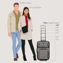 U.S. Traveler Rio Lightweight Softside Rolling Carry-on Suitcase, 2-Wheel Set, Grey