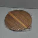 Charcuterie Board | Acacia Wood Serving Tray with Handles 13'' | Round Decorative Ottoman Coffee Table Tray | Circular Wooden Cheese Board Serving Platter for Party Supplies | Includes 1 Board