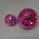WILLBOND 12 Pack Disco Ball Mirror Ball with Hanging Ring for Fun Retro Disco Party Decorations Party Dj Lighting Effect Stage Props Game Accessories, 5.91", 3.94", 3.15", 2.36"(Pink)