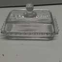 Glass Butter Dish with Lid for Countertop, Clear Crystal Glass Covered Butter Stick Holder Tray, Butter Storage Container for Fridge