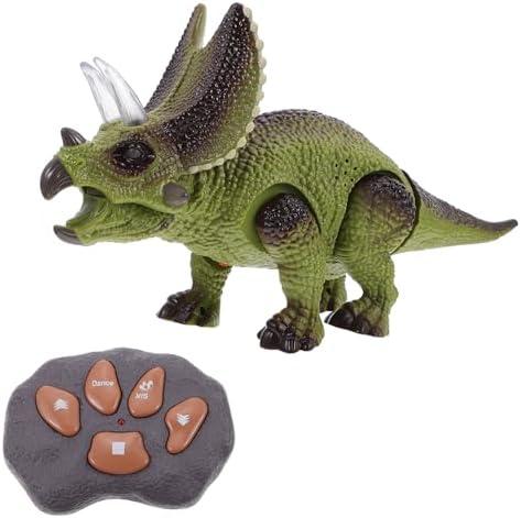 TOYANDONA 1Set Luminous Electric Triceratops Dinosaur for Remote Control Dinosaurs Plaything Safe Materials Birthday Enhances Motor Skills and Coordination