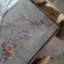 Oversized Framed Vintage Chinoiserie Landscape Living Room Wall Art, 72x48, 70"L x 47"W