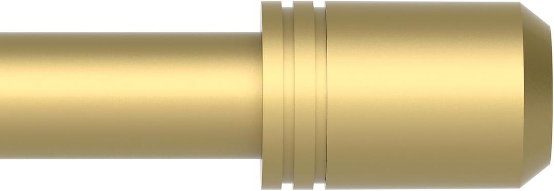 Curtain Rods for Windows 28 to 48 Inches (Max to 60''), 5/8 Inch Gold Adjustable Small Curtain Rod Set with Brackets for Bedroom Living Room