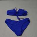 Meetall Women's High Cut String Triangle Bikini Set Swimsuits Sexy Bathing Suits 2 Piece (Royal Blue)