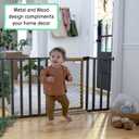 Ingenuity Ingenuity Thruway 60XW Series Extra Wide Safety Pet&Baby Gate,30"-60" Wide,26" Tall,Pressure or Hardware Mounted,Install Wall to Wall in Doorway or Stairway–Honey Oak Stained Wood&Metal