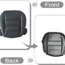 6Pcs Front Seat Covers Compatible with Land Rover LR3 Discovery 3 2005-2009 - Driver & Passenger Side Bottom Cushion, Lean Back & Armrest Cover | Black Microfiber Leather
